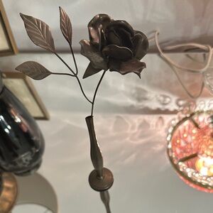 Metal Rose Bud in silver Finish